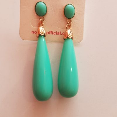 pendientes lágrima verde agua