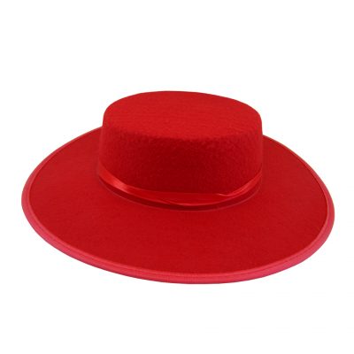 sombrero cordobes de color rojo