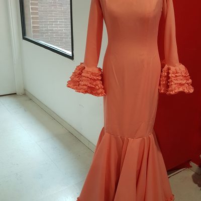 traje de flamenca coral