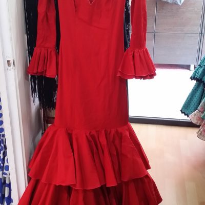 traje de flamenca rojo